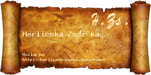 Herlicska Zsóka névjegykártya